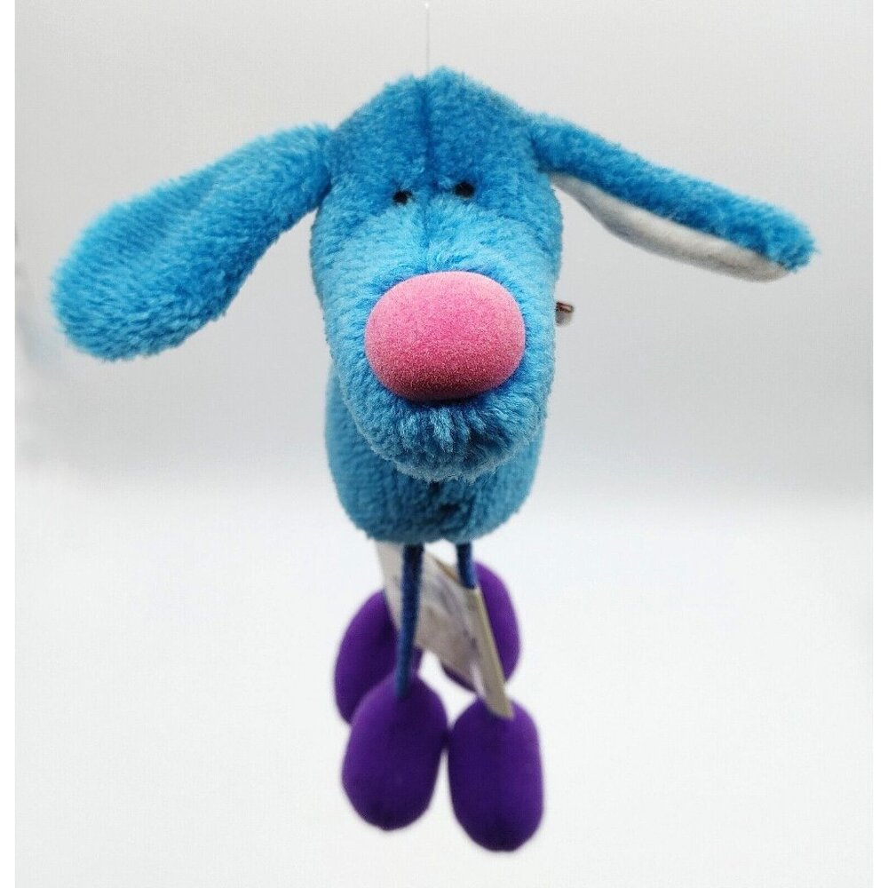 Gund String Bean Blue Puppy Dog Bleu Cheese Dangling Legs 8” Plush New